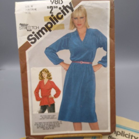 Vintage Sewing PATTERN Simplicity 9813, Time Saver Stretch Knit 1980 Pullover - Picture 5 of 6